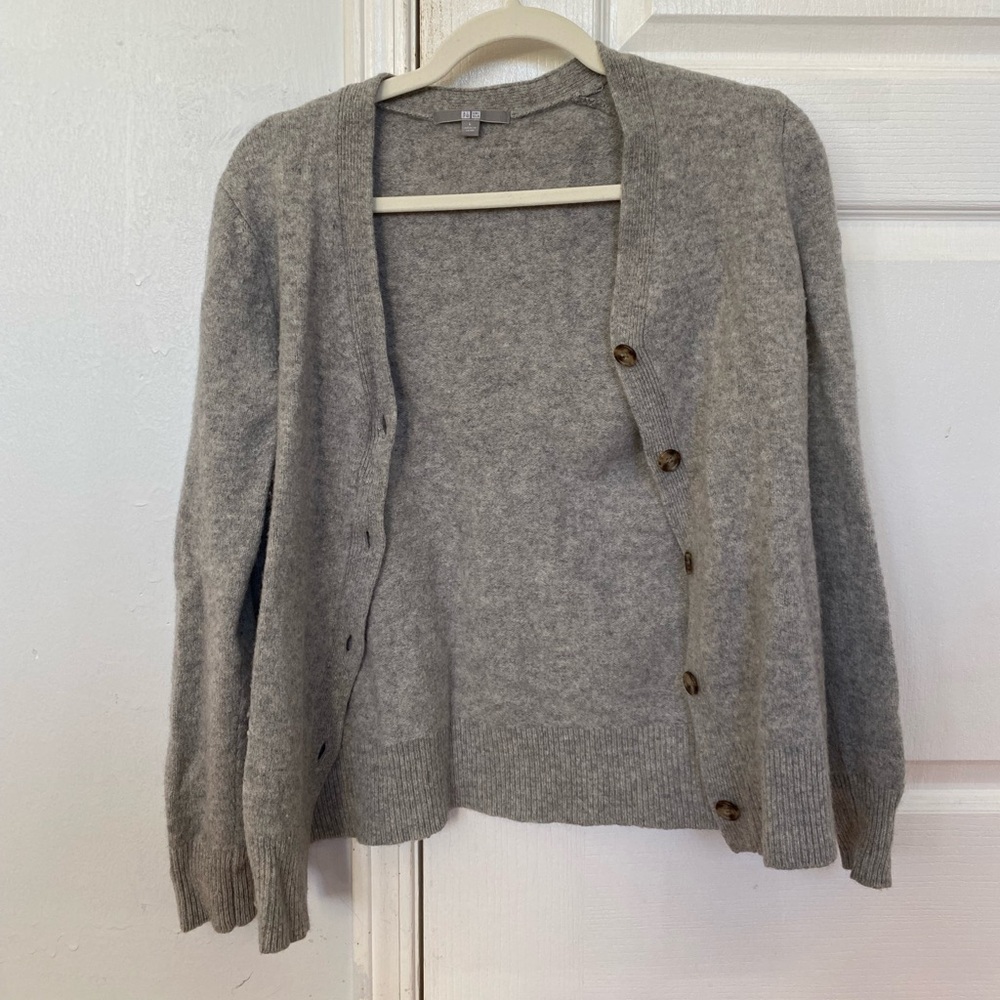 Grey Uniqlo cardigan
